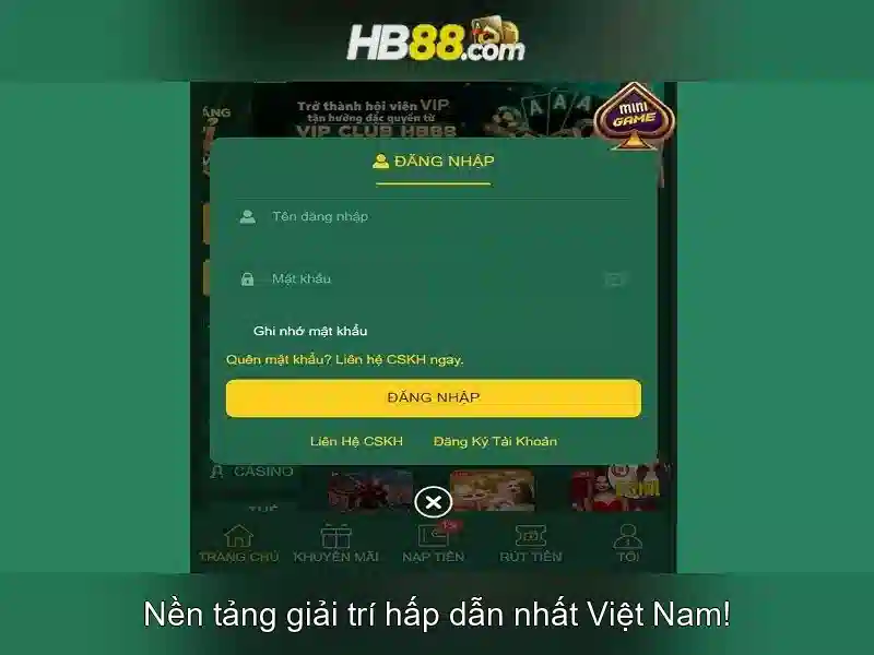 Các sản phẩm và cấp độ thưởng tại Hb88